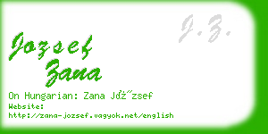 jozsef zana business card